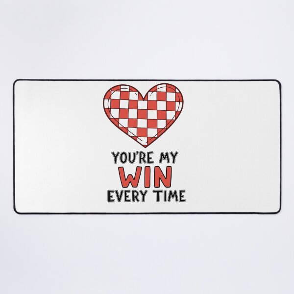Item preview, You're My Win Every Time Checkered Heart designed and sold by Owcomm.