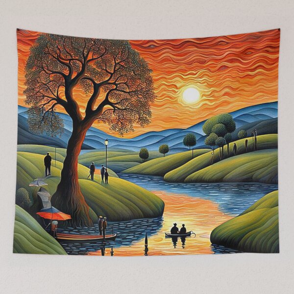 Item preview, Relaxing by the river 1 designed and sold by George Hutton Hunter.