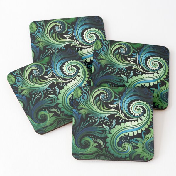 Item preview, New Zealand Māori Paua Pattern Koru Design 446 designed and sold by GrinGalore.