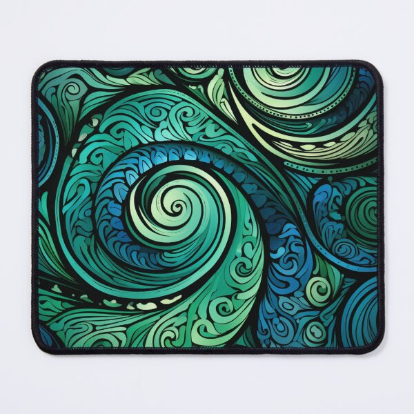 Item preview, New Zealand Māori Paua Pattern Koru Design 447 designed and sold by GrinGalore.