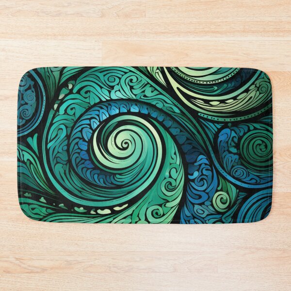Item preview, New Zealand Māori Paua Pattern Koru Design 447 designed and sold by GrinGalore.