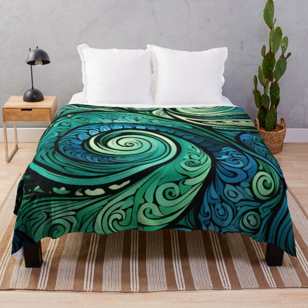 Item preview, New Zealand Māori Paua Pattern Koru Design 447 designed and sold by GrinGalore.