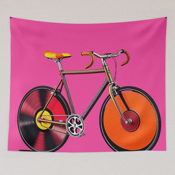 Item preview, Vinyl Record Bicycle Art - Retro Pop Art Design designed and sold by AbdS07.