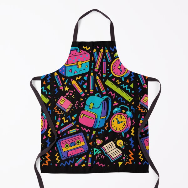Item preview, Back to School 90s Aesthetic Pattern – Colorful Retro Supplies designed and sold by -justb-.