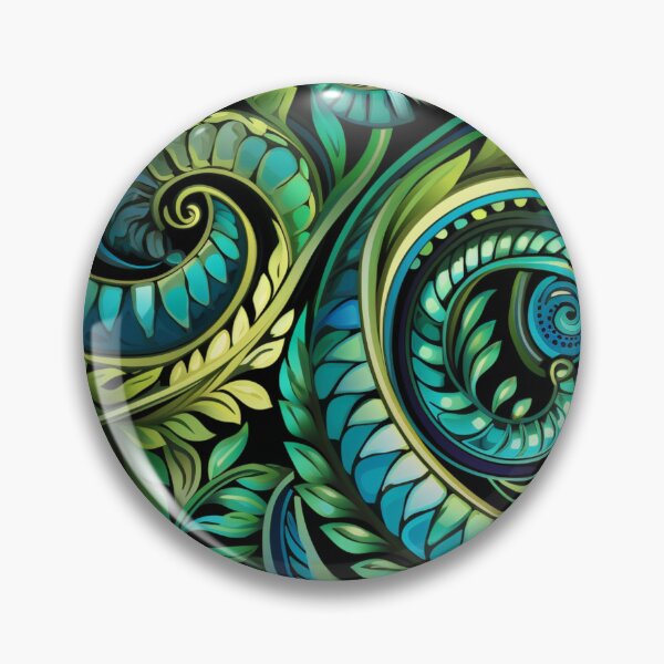 Item preview, New Zealand Māori Paua Pattern Koru Design 448 designed and sold by GrinGalore.