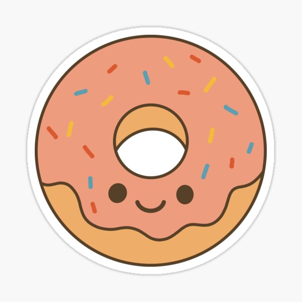 Item preview, Cute happy donut  designed and sold by Inspiredbydavina.