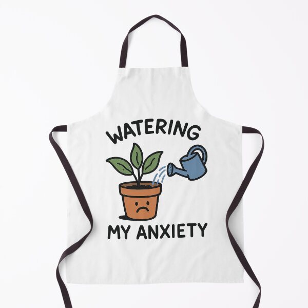 Item preview, Watering My Anxiety – Funny Plant Comic Sticker for Overthinkers designed and sold by Domci.