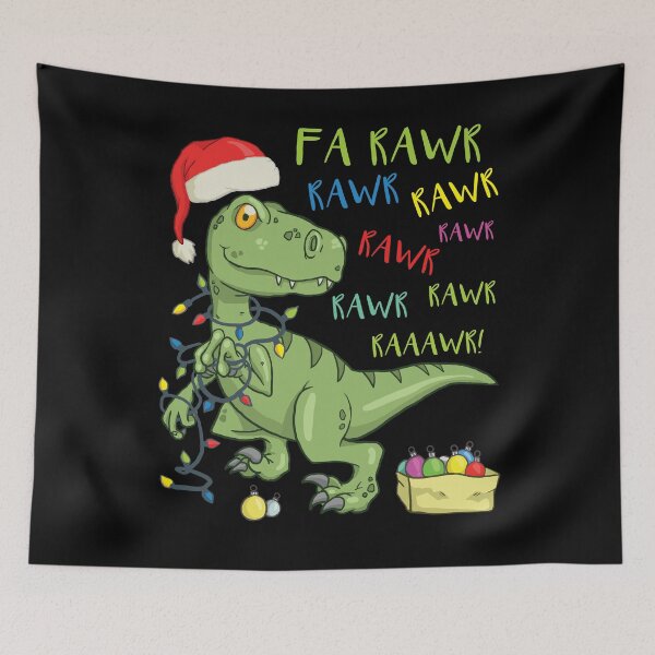 Item preview, Fa Rawr Rawr Rawr - Christmas T-Rex Dinosaur Pun designed and sold by fatamyfan1.