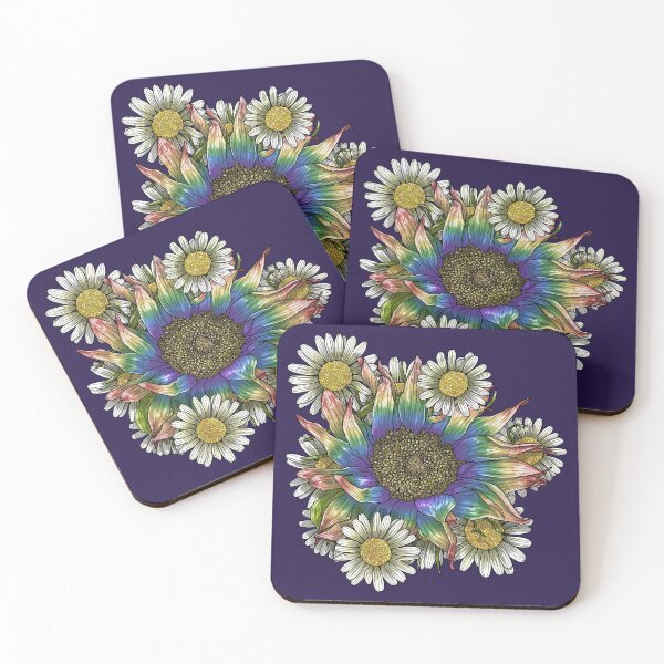 Item preview, Rainbow Sunflower and Daisies designed and sold by Art by Veya.