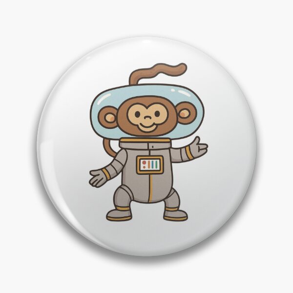 Item preview, Cute Space Monkey – Cartoon Astronaut Sticker designed and sold by CanSparkleArt.