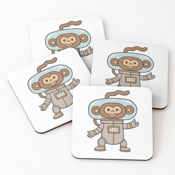 Item preview, Cute Space Monkey – Cartoon Astronaut Sticker designed and sold by CanSparkleArt.