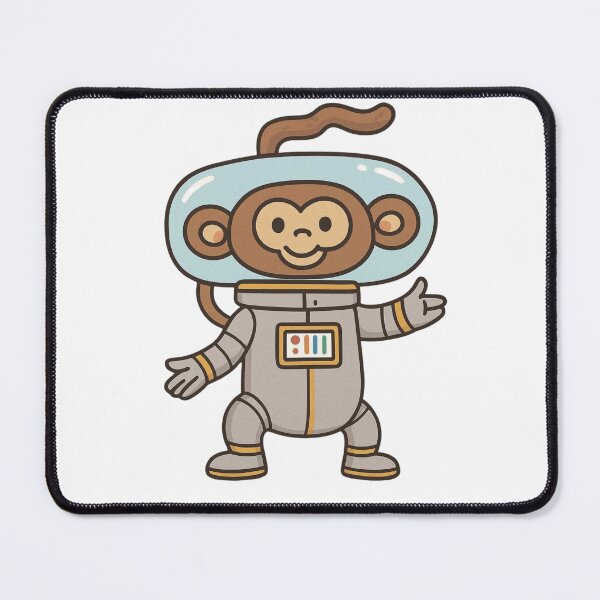 Item preview, Cute Space Monkey – Cartoon Astronaut Sticker designed and sold by CanSparkleArt.
