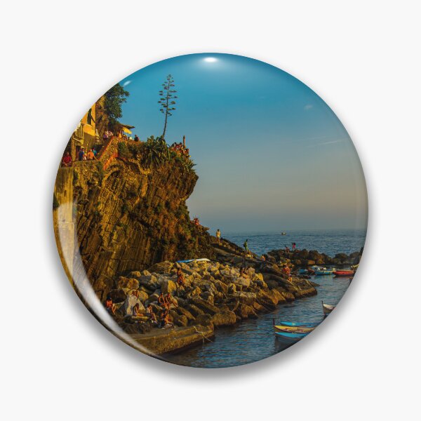 Item preview, Sunset Riomaggiore boat harbour, Cinque Terre designed and sold by Steven Weeks.