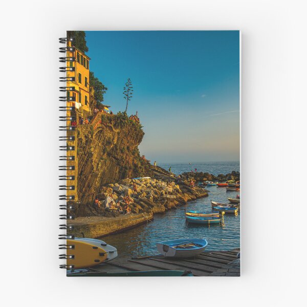 Item preview, Sunset Riomaggiore boat harbour, Cinque Terre designed and sold by Steven Weeks.