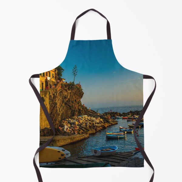 Item preview, Sunset Riomaggiore boat harbour, Cinque Terre designed and sold by Steven Weeks.