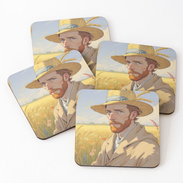 Item preview, Handsome Van Gogh portrait anime style  designed and sold by violetarts7.