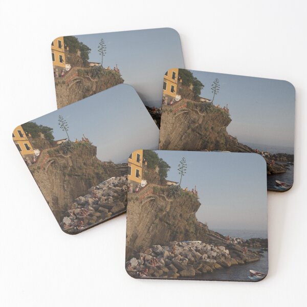 Item preview, Sunset Riomaggiore boat harbour, Cinque Terre designed and sold by Steven Weeks.