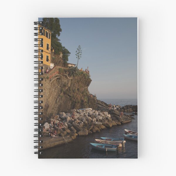 Item preview, Sunset Riomaggiore boat harbour, Cinque Terre designed and sold by Steven Weeks.