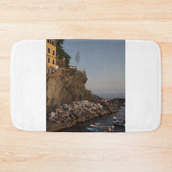 Item preview, Sunset Riomaggiore boat harbour, Cinque Terre designed and sold by Steven Weeks.