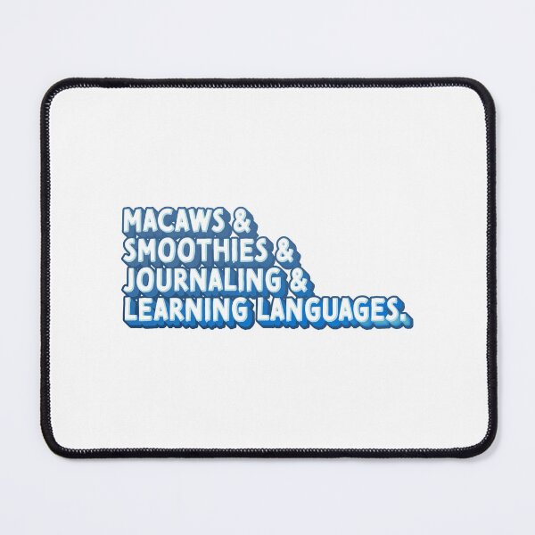 Item preview, Macaws & Smoothies & Journaling & Learning Languages designed and sold by jazzydevil.