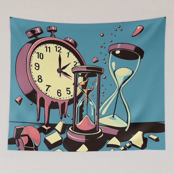 Item preview, Melting Time - Surreal Pop Art Illustration designed and sold by AbdS07.