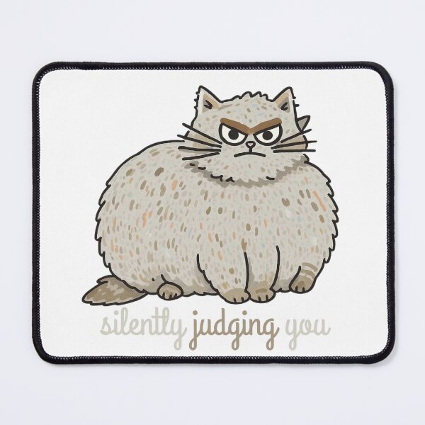 Item preview, Silently Judging You – Funny Grumpy Cat Cartoon Design designed and sold by CanSparkleArt.