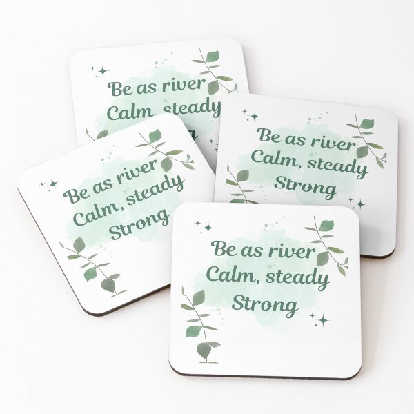 Item preview, Be as river - Calm, Steady, Strong | Stoicism, Stoic Mindset for Resilience designed and sold by LexaArtworks.