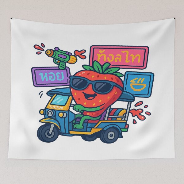 Item preview, Bangkok Berry Ride: Strawberry Jams but My Glock Don’t Frog — Funny Meme Tuk Tuk Weapon designed and sold by Globalcitytees.