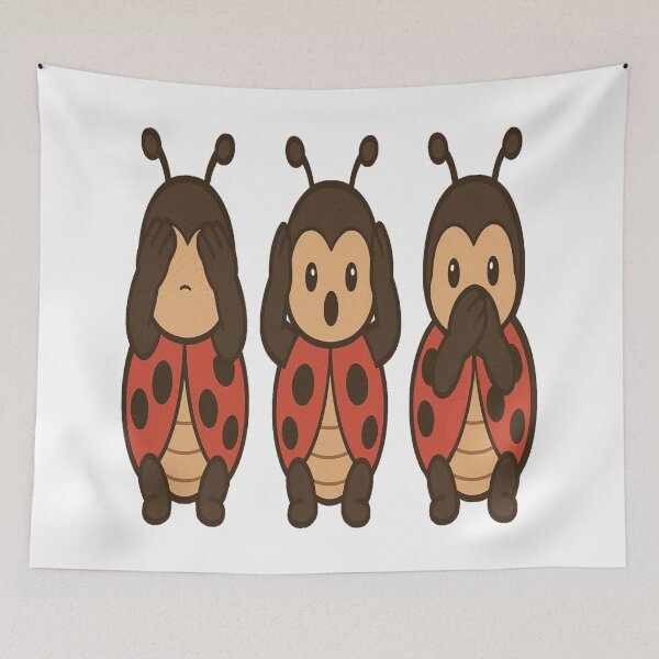 Item preview, Three wise Ladybirds see / hear  /speak no evil designed and sold by JamesDunican.