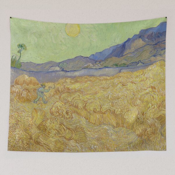 Item preview, Wheatfield with a Reaper by Van Gogh  designed and sold by KAI-Studio.