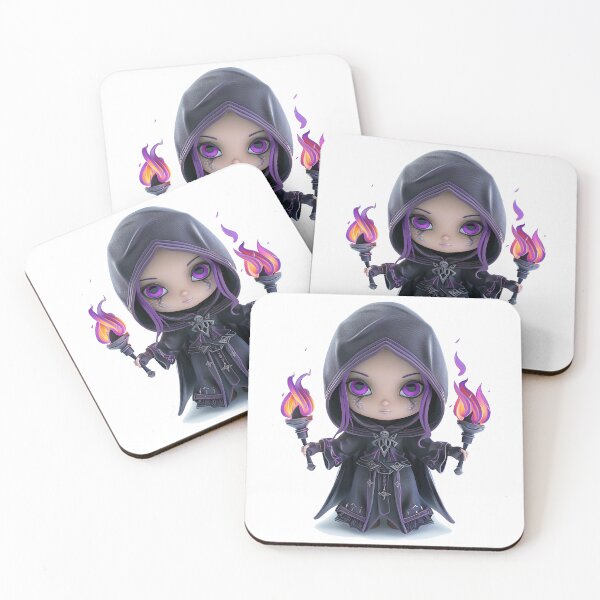 Item preview, Mystic Chibi Witch | Guardian of the Veil and Flame designed and sold by GoldenChiArt.