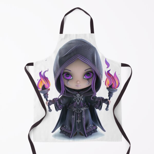 Item preview, Mystic Chibi Witch | Guardian of the Veil and Flame designed and sold by GoldenChiArt.