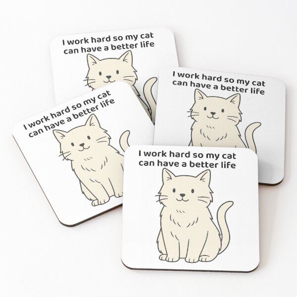 Item preview, Funny Cat Wall Art — I Work Hard So My Cat Can Live the Dream designed and sold by ArtTrader J.
