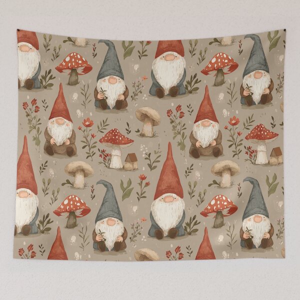 Item preview, Whimsical Gnome Pattern designed and sold by bapupa.