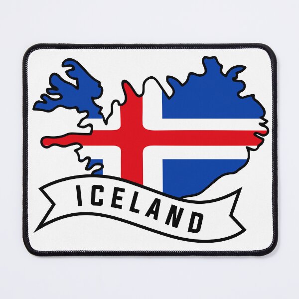 Item preview, Iceland flag map designed and sold by Wolagno.