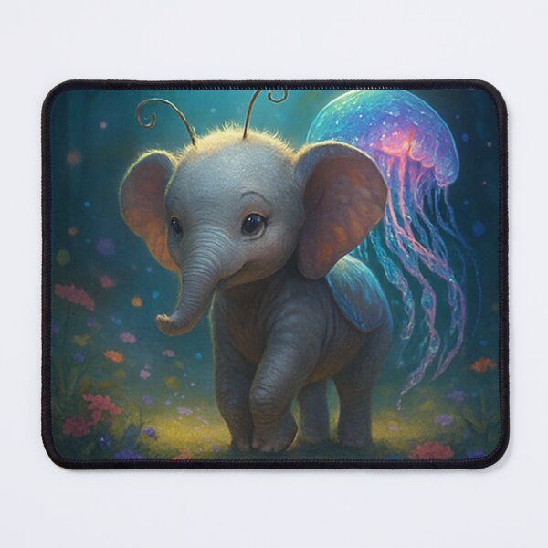 Item preview, Jellyphant – Adorable Baby Elephant with Jellyfish Glow designed and sold by AIUnfiltered.