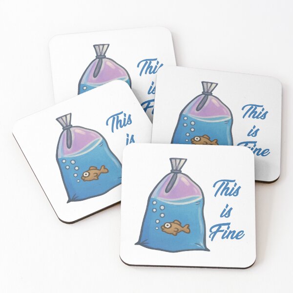 Item preview, This is Fine – Confused Goldfish Cartoon for the Mildly Anxious designed and sold by CanSparkleArt.