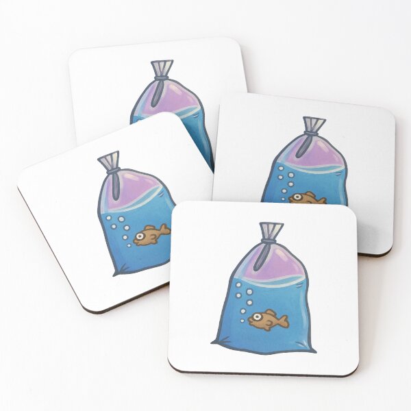 Item preview, Goldfish in a Bag – Cute Cartoon Pet Store Fish Sticker designed and sold by CanSparkleArt.