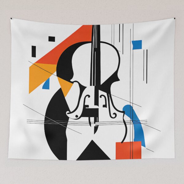 Item preview, Abstract Violin Sticker – Classical Instrument Art – Music Lover Vinyl Decal designed and sold by Vibranta Studio.