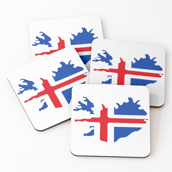 Item preview, Iceland flag map designed and sold by Wolagno.