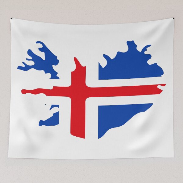 Item preview, Iceland flag map designed and sold by Wolagno.