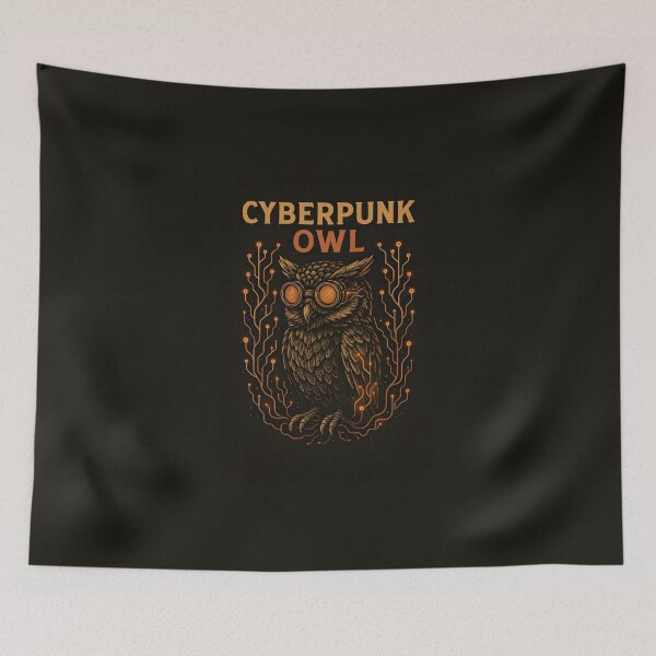 Item preview, Cyberpunk Owl – Vintage Circuitry Design designed and sold by VoidBloom Studio.