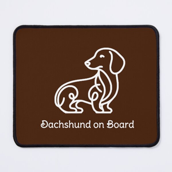 Item preview, Dachshund on board - White sticker on transparant background, Carsticker or pillow or blanket designed and sold by designkb.