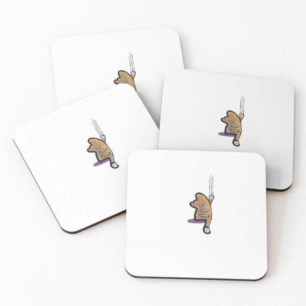 Item preview, Scratching Cat designed and sold by Cute & Funny Hand-Drawn Prints | Happy Doodle Friends Shop.