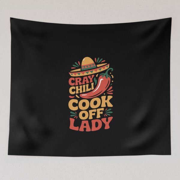 Item preview, Crazy Chili Cook Off Lady Fiesta Spicy Chili Sombrero designed and sold by DeadlockCrew.