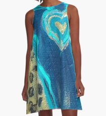 Florida Teal Love A-Line Dress