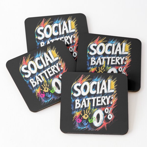 Item preview, Social battery: 0% designed and sold by Design_Your_Day.