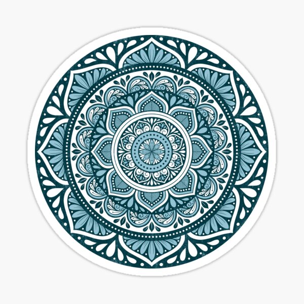 Blue Petals Mandala Sticker