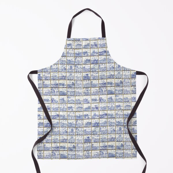 Item preview, Vintage Blue Delft Tile Pattern designed and sold by LoveVintageToo.