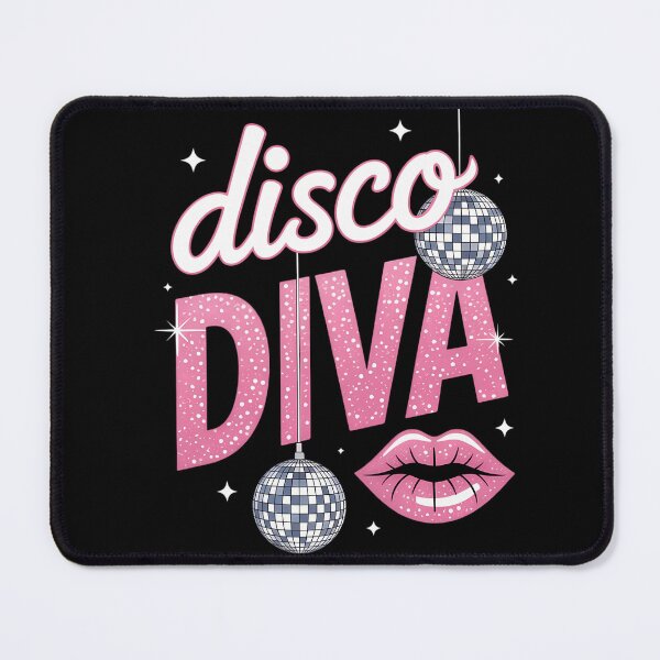 Item preview, Disco Diva Ladies Disco Gold Ball Silver Red Lips designed and sold by savrmiller.